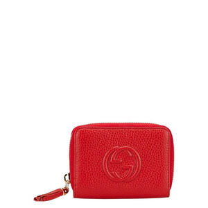 Gucci Soho Interlocking GG Bi fold Wallet Red Leather